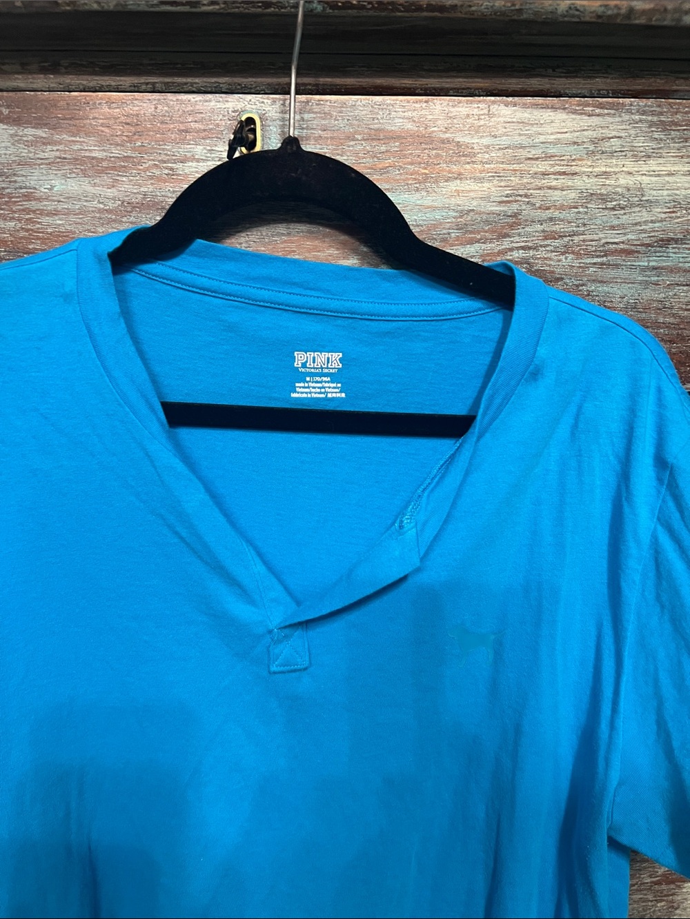 💗PINK VS Boyfriend Ribbed Terry Fleece Lounge Short-Lime & Teal Tee (M) - Picture 2 of 11
